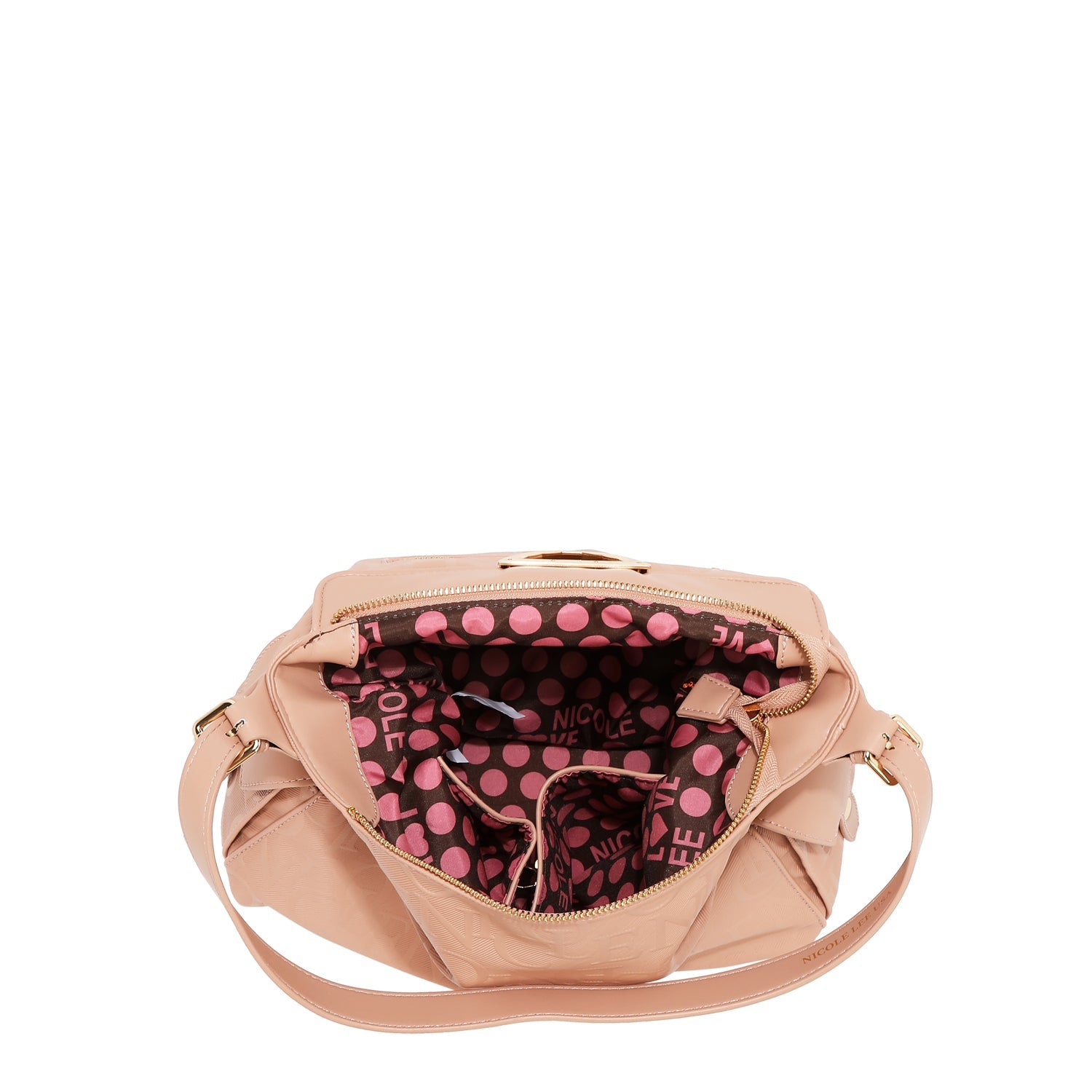 NICOLE LEE (BOLSO DE HOMBRO GRANDE ELEGANCIA EN RELIEVE) (OLIVA)